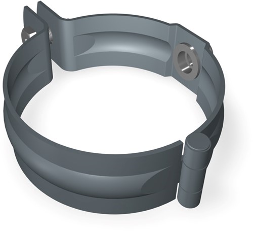 PREFA Aluminium pijpbeugel afvoerbuis 80 mm - donkergrijs