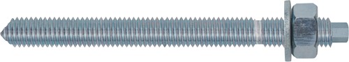 Draadstang verzinkt 5.8 - met moer en ring - 10 stuks M8 x 160