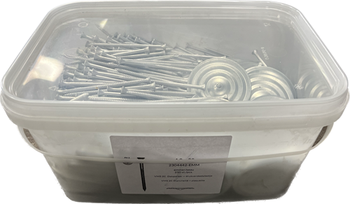 Drukverdeelplaatjes 70 mm + Isolatieschroef 4,8 x 140 mm | 250 stuks