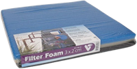 Filtermat / filterfoam 50x50x2 cm set fijn/middel/grof