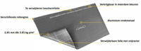 Leadax Loodvervanger 33 cm x 6 meter - Grijs-1