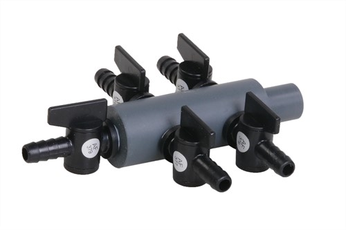 Luchtverdeler kunststof 9 mm - 5 weg 