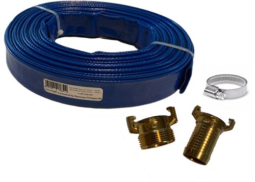 RP SOS PUMP Slangset 32mm - Efficiënte 12,5 meter slang voor waterafvoer met snelkoppelingen en slangklem