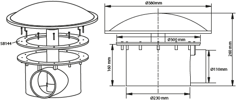 Bodemdrain 110 mm -2