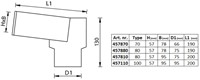 Hemelwaterafvoer stadsuitloop manchet ALU 60-80 / HWA 70-2