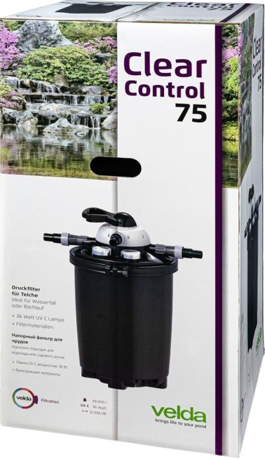 VELDA Clear Control 25 Set + Stérilisateur UV-C 9W Intégré + Pompe Kit Filtre A Pression Pour Bassin Jusqu A 10000 L