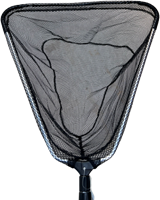Vijvernet - driehoek zwart 45 cm met telescoopsteel 