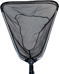 Vijvernet - driehoek zwart 45 cm met telescoopsteel 