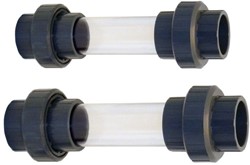 Zichtglas uit Transparante Buis met 3/3 koppeling - 63 mm